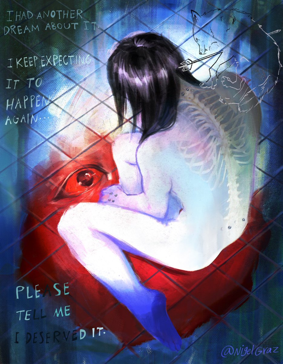 NigelGraz's tweet photo. I always draw my favorite and most earnest pieces about really painful and vulnerable things that i was most resistant to create https://t.co/qy7CJsmIrv