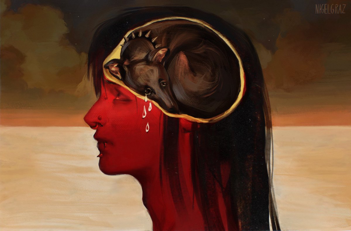 NigelGraz's tweet photo. I always draw my favorite and most earnest pieces about really painful and vulnerable things that i was most resistant to create https://t.co/qy7CJsmIrv