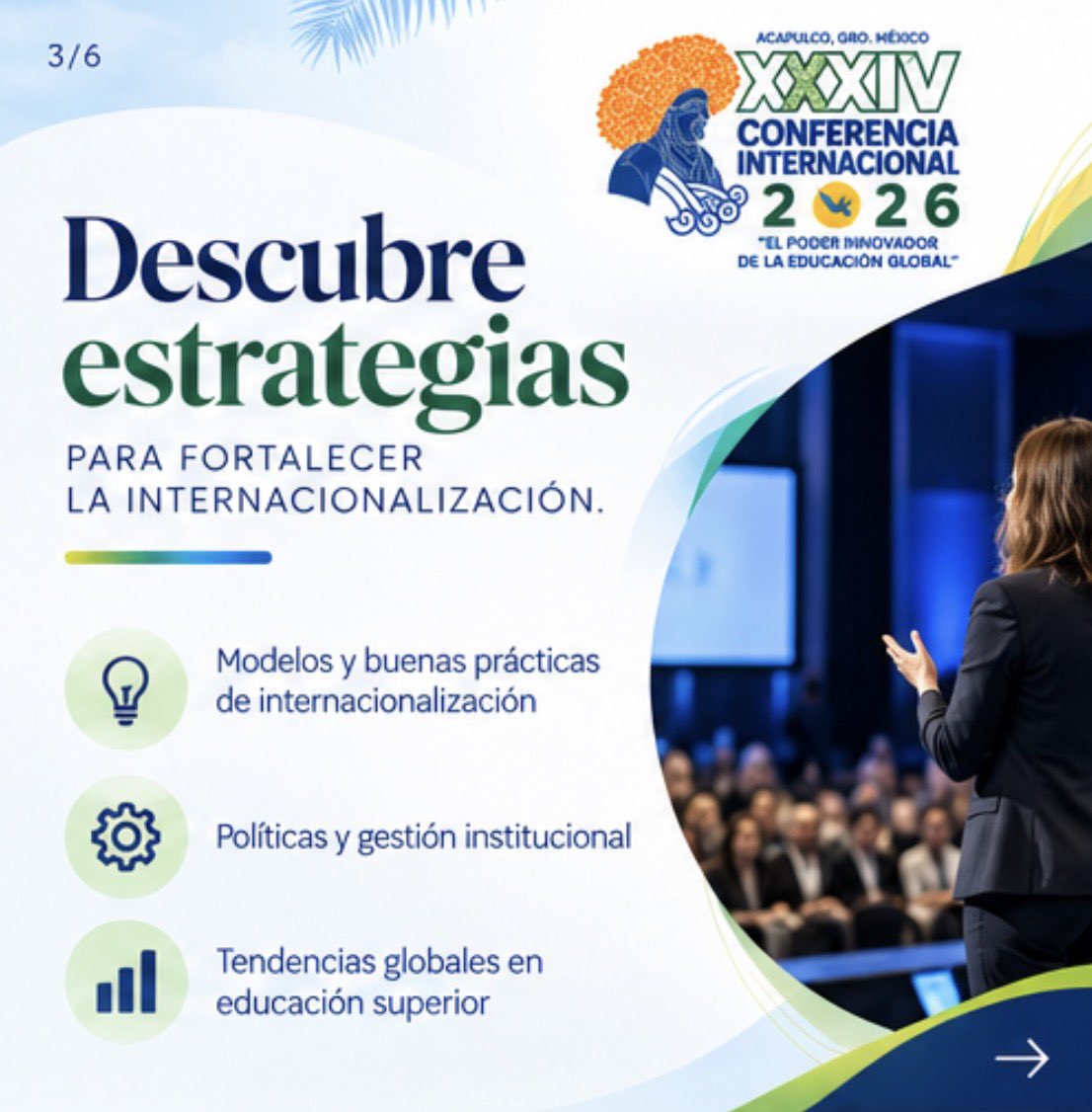 AMPEI1's tweet photo. 📣¡Octubre está a la vuelta de la esquina!

La comunidad de educación internacional se prepara para encontrarse en Acapulco.

Si aún no formas parte de AMPEI 2026, este es el momento de asegurar tu participación.

🔗 Consulta la información y regístrate: https://t.co/ZanotVsh8n https://t.co/gBp9TY16Ks
