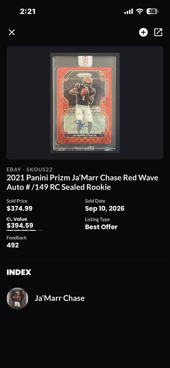 UpstateDad5's tweet photo. My friend bought his son a hobby box of 2021 panini prizm football. 1. They are DIEHARD bengals fans and 2. They’re even BIGGER @Real10jayy__ fans!!! His son pulls this redemption and immediately starts crying then gets pissed off that he realized he probably wont be able to redeem it. We have called panini TWICE and both people we spoke with are not trying to help even the slightest. So im coming to social media for help. Anybody have a connect at panini ? @PaniniAmerica can anyone else help us ? If we get this card in ill GLADLY post a picture of him holding it!! 

@CardPurchaser