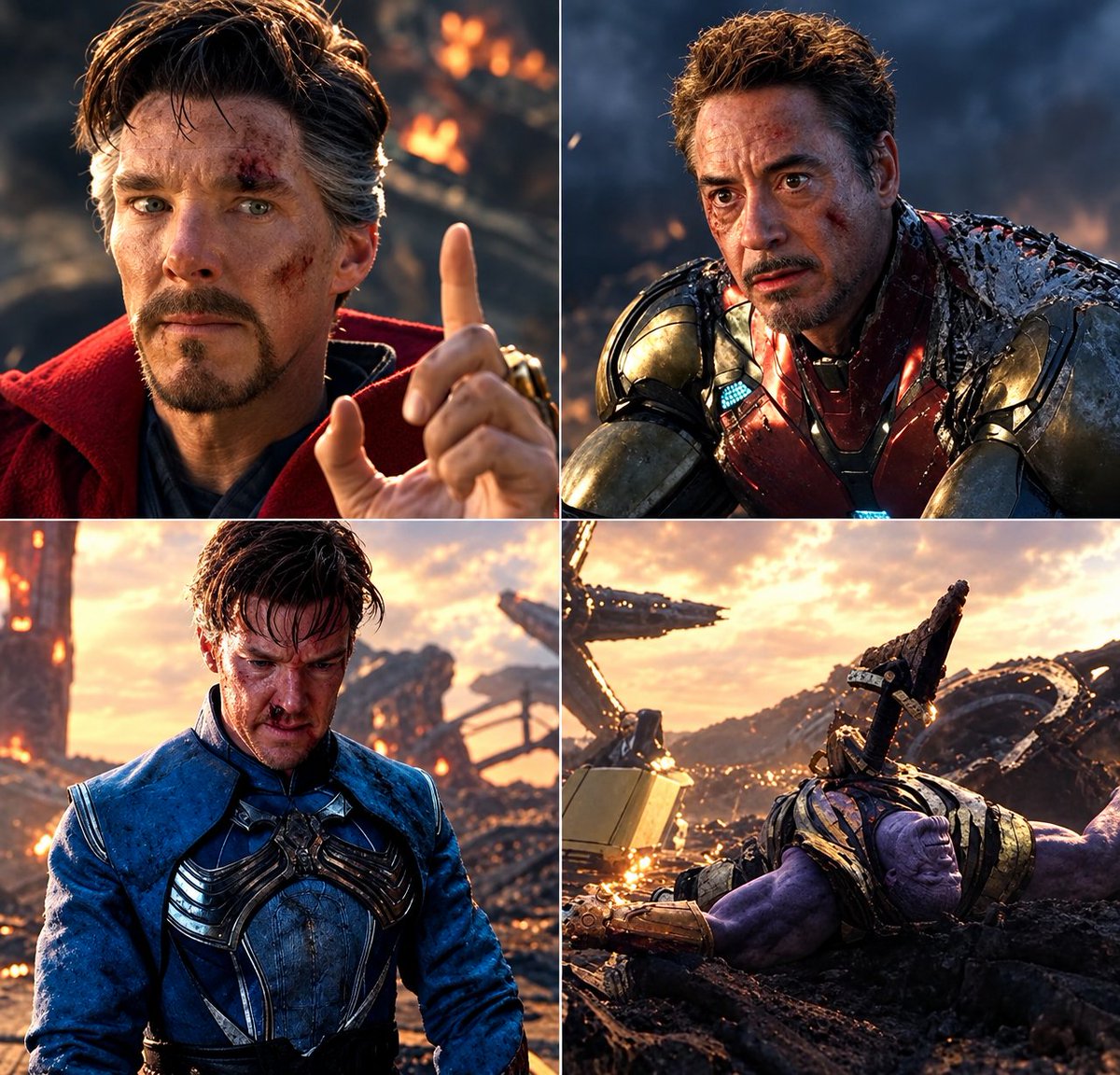zara_praise's tweet photo. DID DOCTOR STRANGE REALLY TELL TONY THE TRUTH ABOUT THE 14,000,605 FUTURES.

He saw only one winning outcomebut did he hide the details because Tony’s sacrifice was part of it, or was Strange manipulating Tony from the beginning. https://t.co/U8KduFGmd2