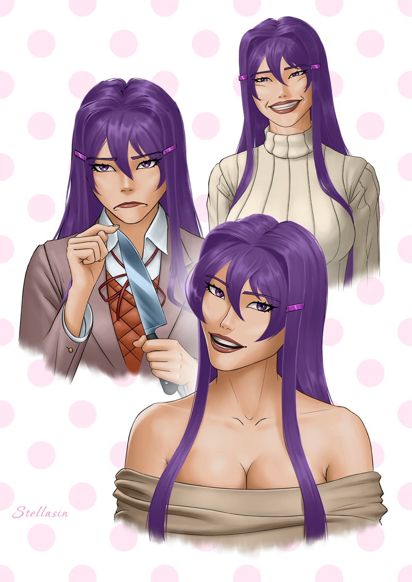 _stellasin_'s tweet photo. Obsession but it's Yuri 🔪

#ddlc https://t.co/egr5Am7OCl