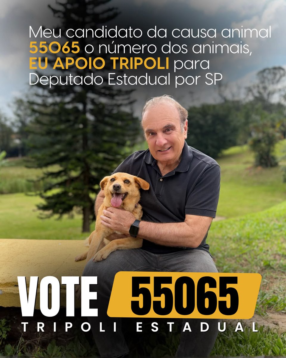 Miltonneves's tweet photo. Meu amigo Tripoli está na disputa para deputado estadual por São Paulo, número 55065. Amizade de muitos anos! E, como diria no futebol, agora é hora do Terceiro Tempo. Um abraço do Miltão! https://t.co/tEtAfHjIpS