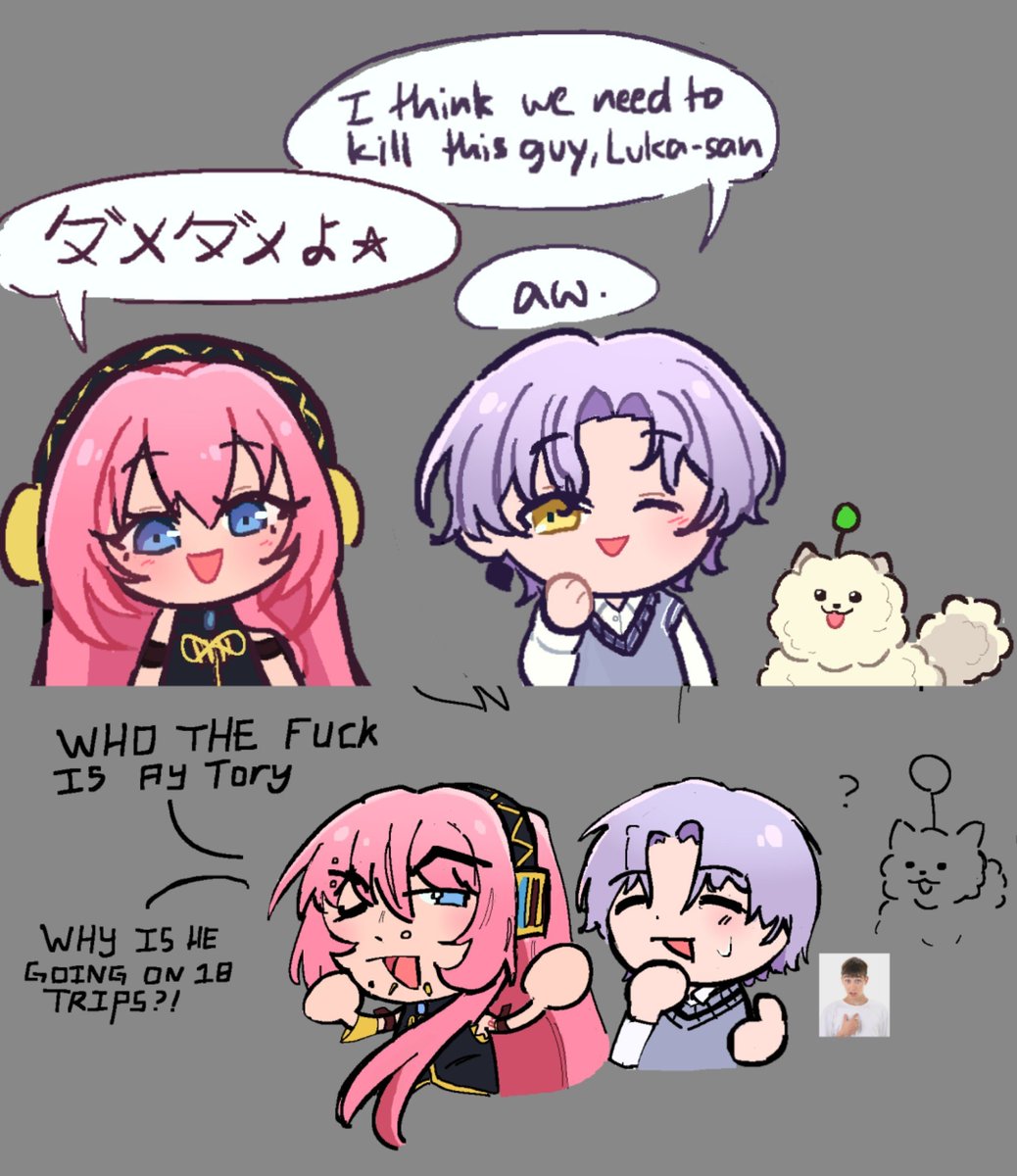 shachouchis's tweet photo. i love having free will bc it means friend and i can draw kafka and megurine luka being best friends < theyre just our favorite guys so we need to draw them tgt

//these are very crack doodles LOL https://t.co/Nvn3Ary8eu