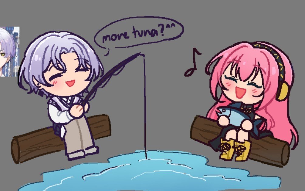 shachouchis's tweet photo. i love having free will bc it means friend and i can draw kafka and megurine luka being best friends < theyre just our favorite guys so we need to draw them tgt

//these are very crack doodles LOL https://t.co/Nvn3Ary8eu