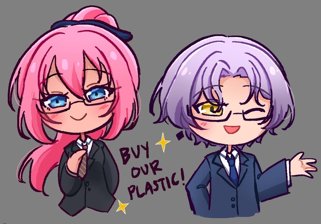 shachouchis's tweet photo. i love having free will bc it means friend and i can draw kafka and megurine luka being best friends < theyre just our favorite guys so we need to draw them tgt

//these are very crack doodles LOL https://t.co/Nvn3Ary8eu