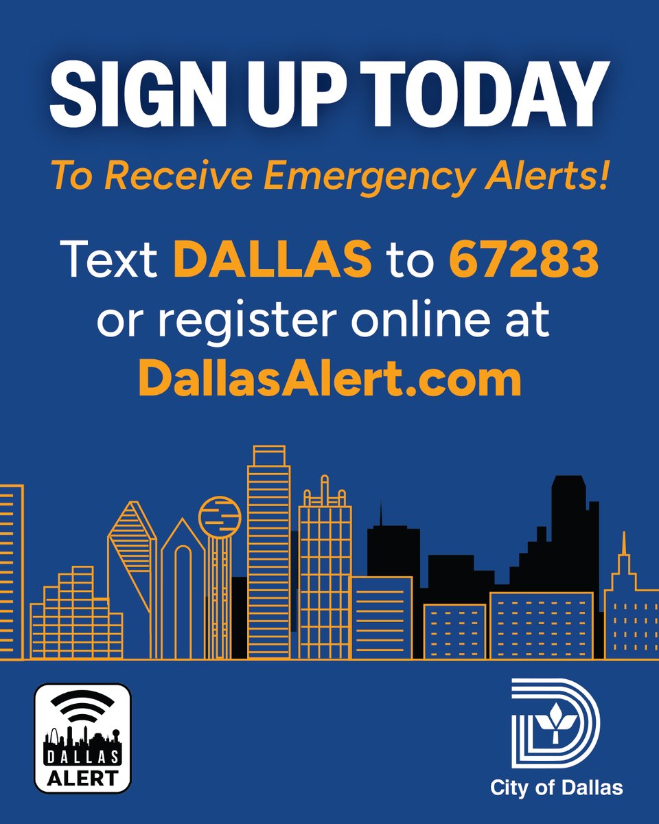 CityOfDallas's tweet photo. ⚠️ FLOOD WATCH: Heavy rainfall is expected, with an Active Flood Watch in effect from Wednesday afternoon, September 30, 2026, through Friday morning, October 2, 2026. If you are in immediate danger, call 9-1-1. Report flood sightings or impaired roadways to 3-1-1. https://t.co/vk9IGqSilP