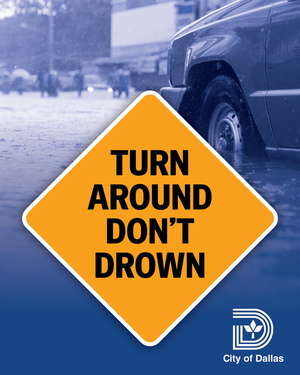 CityOfDallas's tweet photo. ⚠️ FLOOD WATCH: Heavy rainfall is expected, with an Active Flood Watch in effect from Wednesday afternoon, September 30, 2026, through Friday morning, October 2, 2026. If you are in immediate danger, call 9-1-1. Report flood sightings or impaired roadways to 3-1-1. https://t.co/vk9IGqSilP