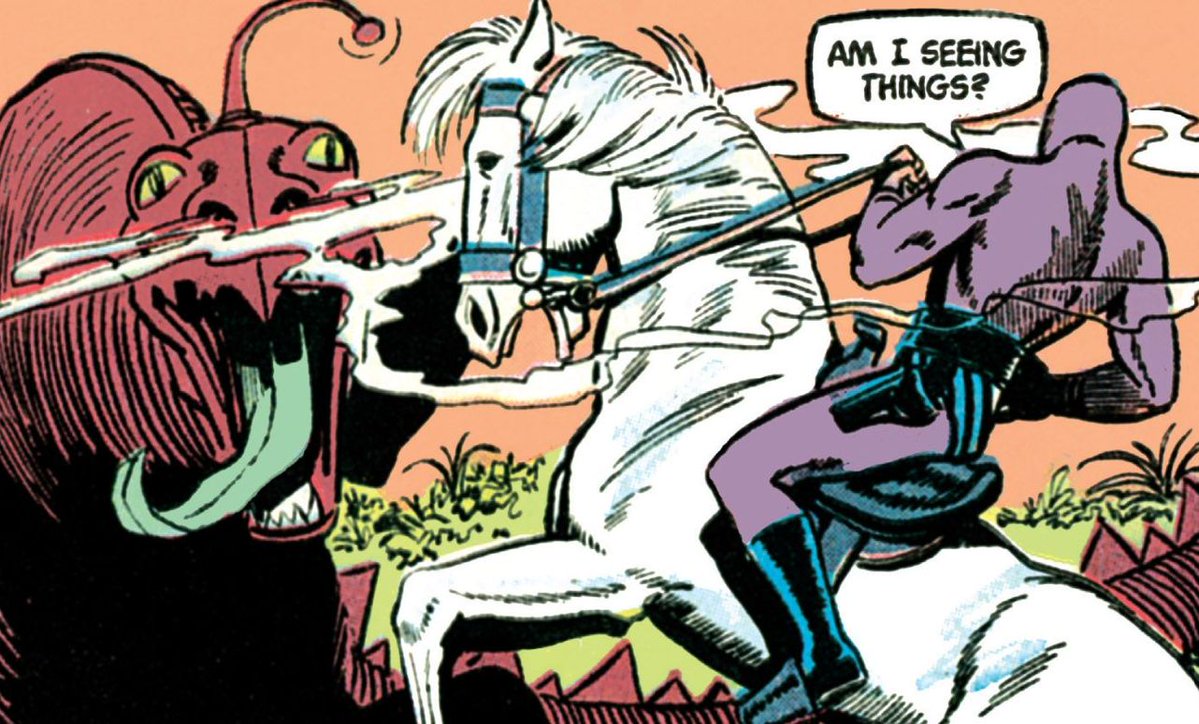 Chronicle_Tweet's tweet photo. #OnThisDay back in 1961, #BillLignante's first #Phantom Sunday was published in newspapers around the world. Lignante then became the main artist & writer on the Phantom comic book stories produced by #KingComics & #GoldKeyComics drawing over 40 Phantom comic book stories. https://t.co/NKg4mY61mK
