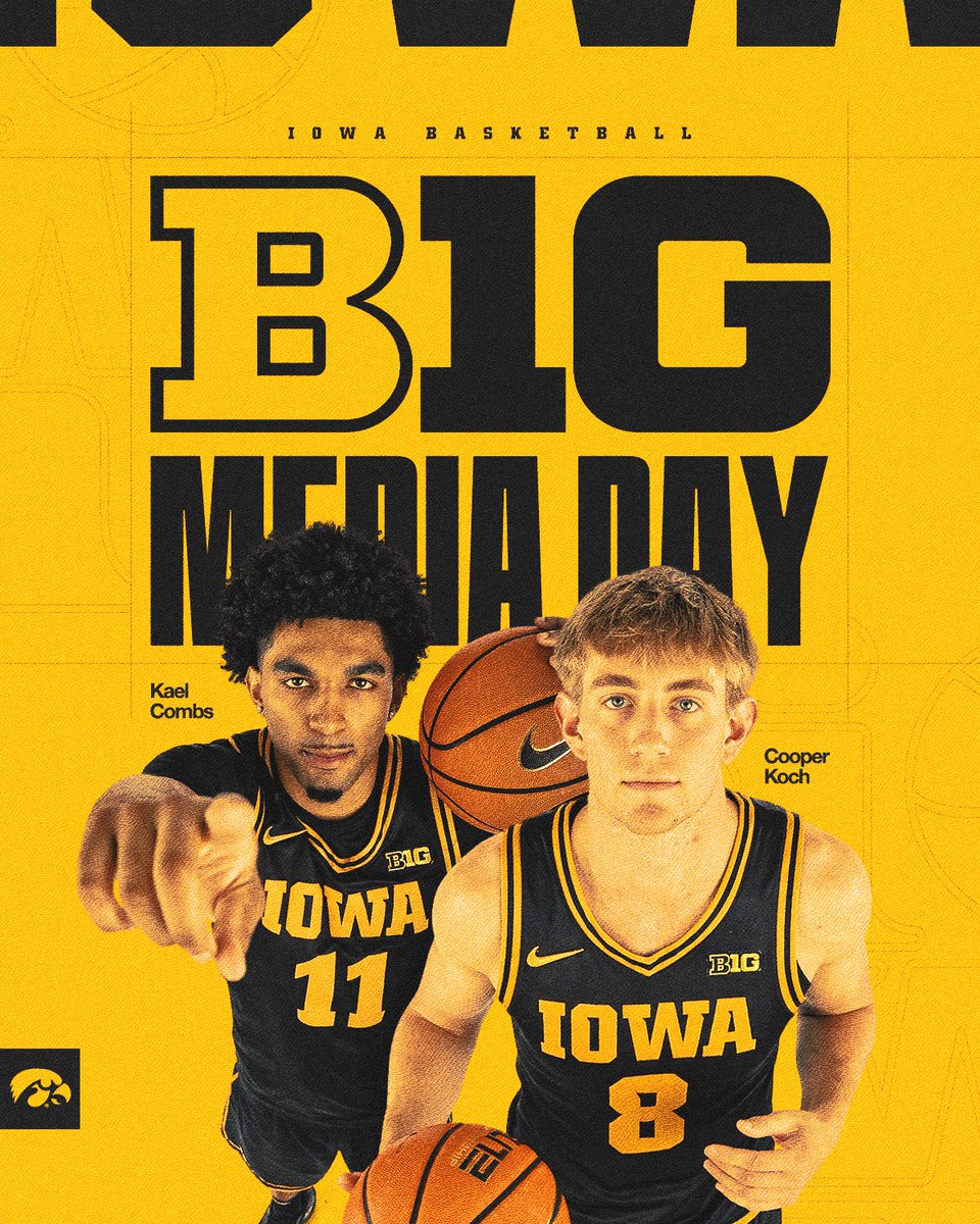 IowaHoops's tweet photo. Ready to talk ball. 

➡️ Oct. 8 | Rosemont, Ill. https://t.co/XTjNtnNpoD