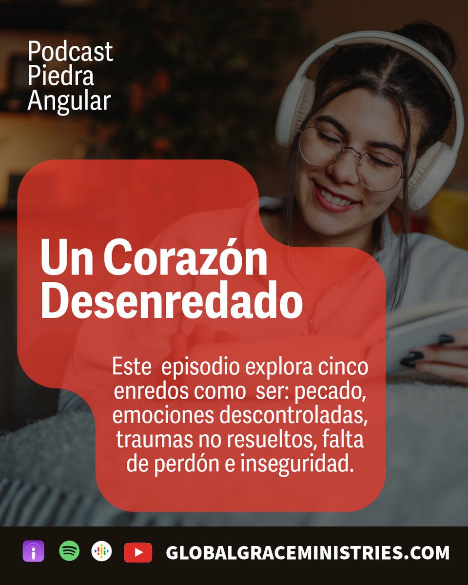 GlobalGraceM's tweet photo. ¿Qué impide que tu corazón siga plenamente a Dios?  Serás animado a soltar lo que te estorbe, a amar a Dios sobre todas las cosas y a correr la carrera que Él ha puesto delante de ti. https://t.co/5ZTH4okihT

#UnCorazónDesenredado
#EmocionesDescontroladas #TraumasNoResueltos https://t.co/nnRNVH19q6