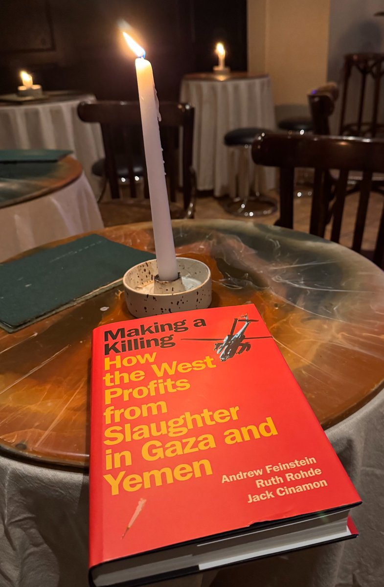 vijayprashad's tweet photo. Deep into this magnificent book by @andrewfeinstein, Ruth Rohde, and Jack Cinamon - all three of Shadow World - on the terrible merchants of death who feast off the infinitely brutal and illegal wars on Palestine and Yemen. Thanks to @VersoBooks for this offering. I hope it is read widely and I hope that the arms companies and the countries that back them (the US, the UK, et. al.) are made to pay for what they have done.