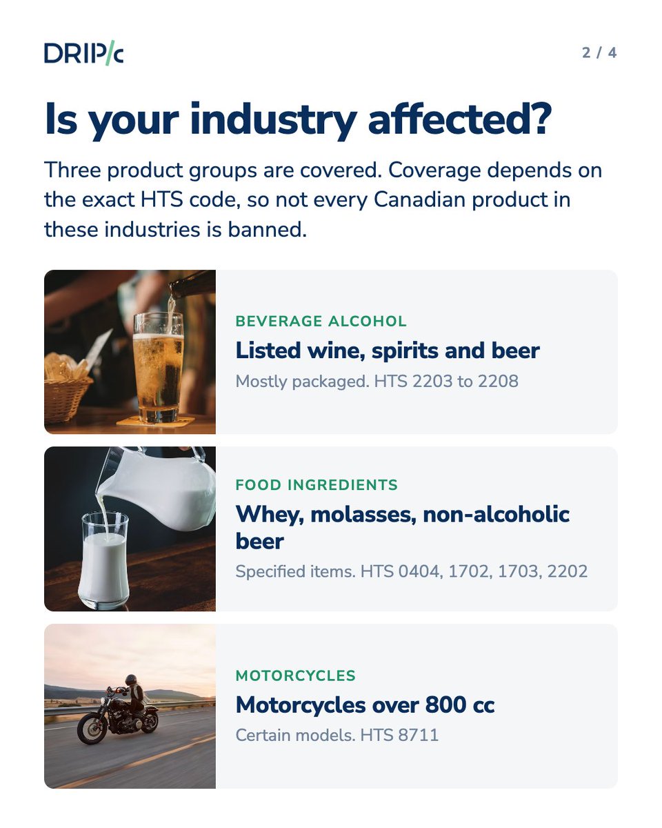 DripCapital_Inc's tweet photo. New US restrictions on certain Canadian imports took effect on September 29. Here’s a quick look at the affected products and what this means for importers.

Read more: https://t.co/fO8F9V7lhr https://t.co/7nMjqiIQIX