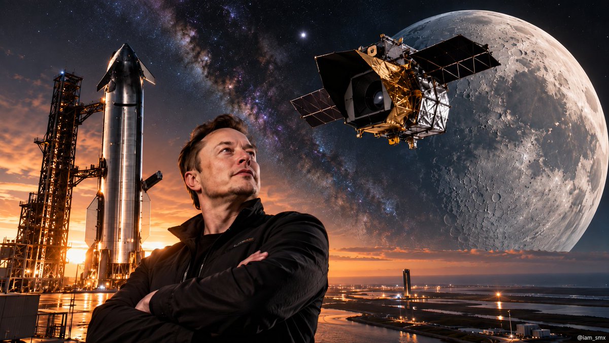 iam_smx's tweet photo. Elon Musk says Starship will transform physics research by launching telescopes far bigger than James Webb or Nancy Grace Roman, and eventually giant observatories on the Moon. https://t.co/dUSXTQy7up