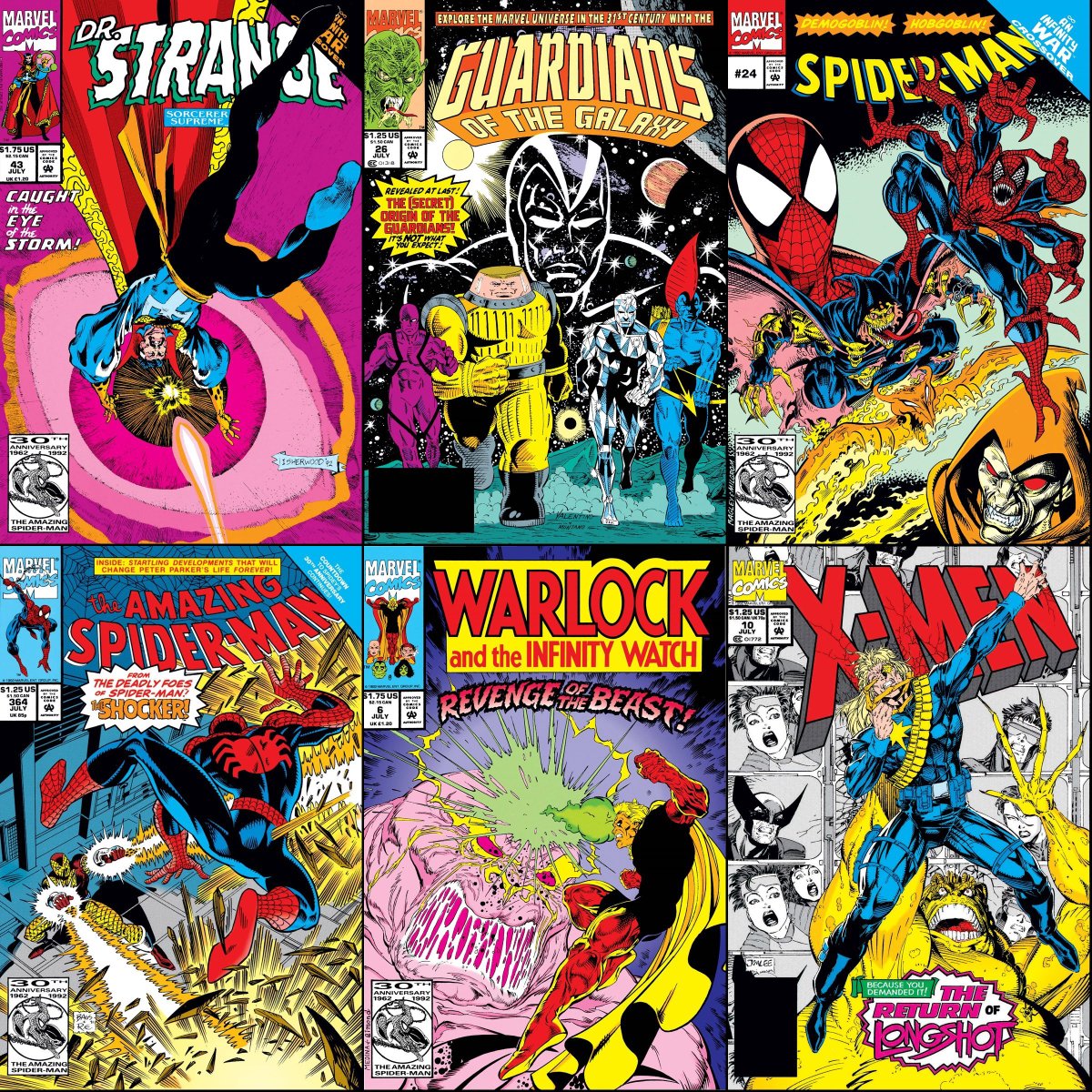 ClassicMarvel_'s tweet photo. Marvel Comics that were on sale with cover dates of July 1992. https://t.co/G8KZKu5Ei5
