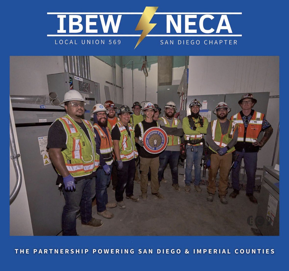 power_america's tweet photo. The Powering America team of National Electrical Contractors Association - NECA’s precisionelectric and IBEW Local 569 is wiring up a new Marriott in Point Loma, California. See more photos at https://t.co/nd5Bg3nIWC (Photo credit: Brian Campbell) #IBEW #NECA https://t.co/iBw07aouHn