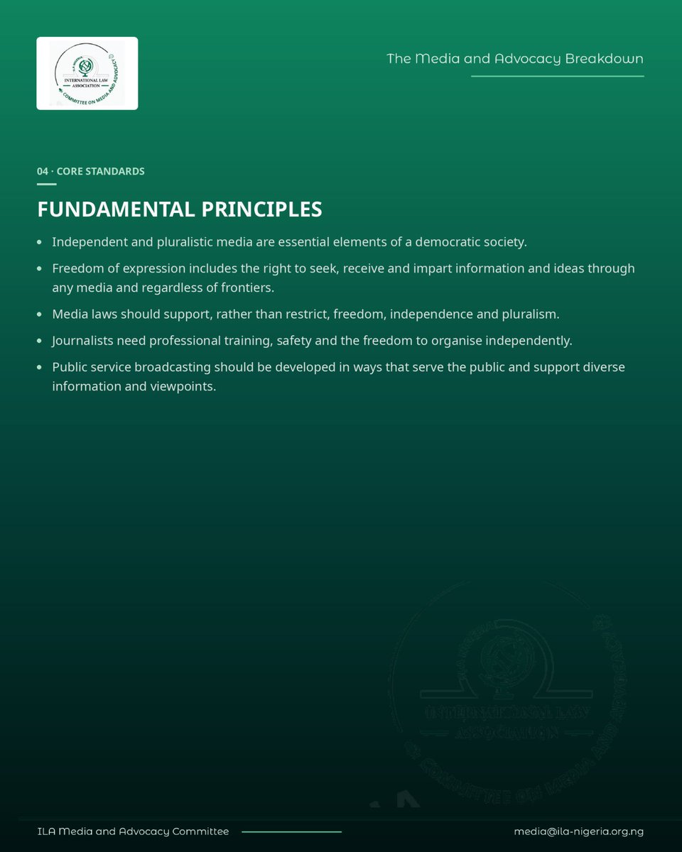 MAC_ILANIG's tweet photo. In this edition of The Media and Advocacy Breakdown, we look at the Alma Ata Declaration, the standards it advanced and the practical steps it proposed for strengthening independent and pluralistic media across Asia.
#ILANigeria #MediaAndAdvocacy #AlmaAtaDeclaration #PressFreedom https://t.co/kXr8KPVyw2