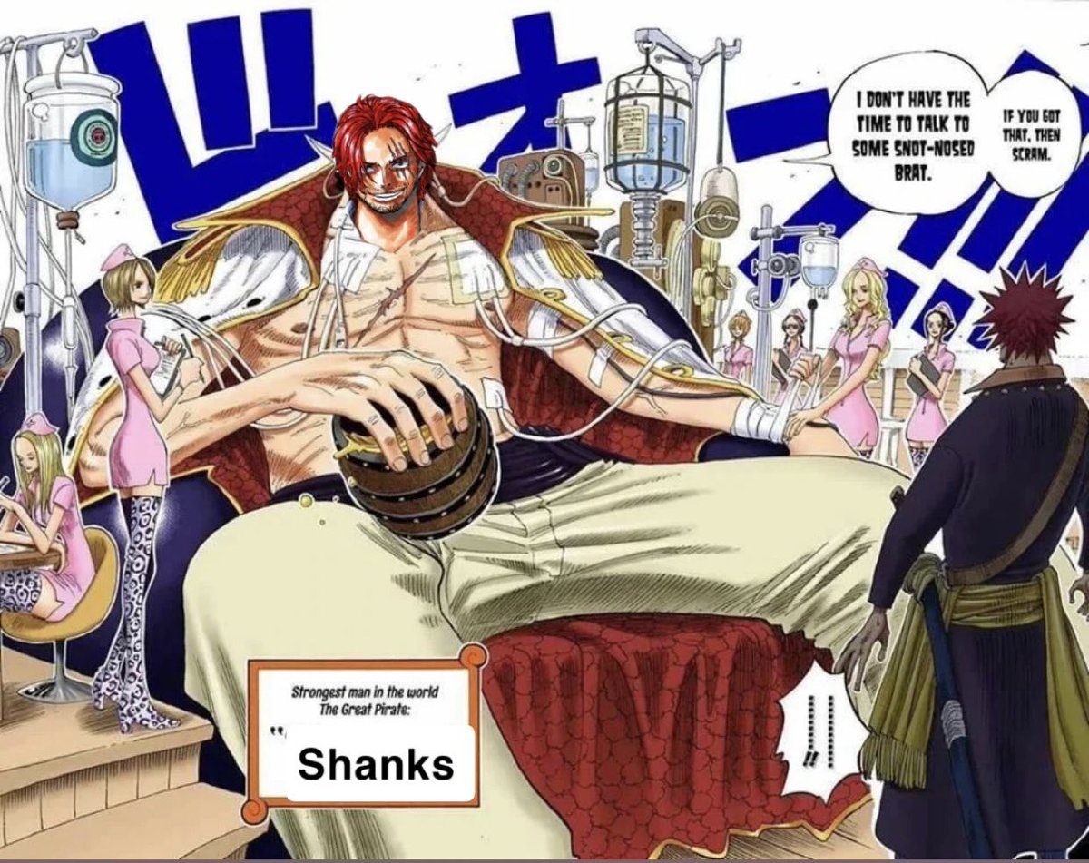 Goathawk0's tweet photo. How shanks fans see the manga 🫩🫩 https://t.co/WmC57CzIAf