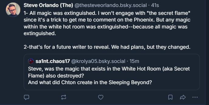 eldritchchaos's tweet photo. Steve literally making Wanda's feats of restoring magic in Sorcerer Supreme 10 one of the BIGGEST feats displayed in Marvel Comics is pretty crazy. ALL Magic in Marvel was Eternity was erased; this includes realms in the Mystery, like WHR's Secret Fire, and Wanda relit all of it https://t.co/GIm8v5ggX6