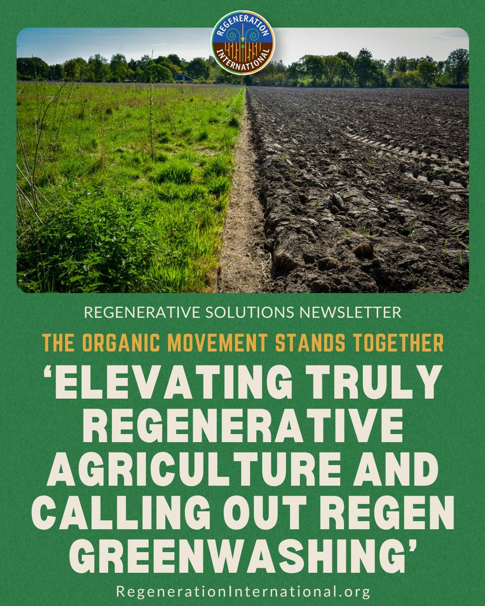 regeneration_in's tweet photo. “Regenerative agriculture is capturing the imagination of farmers, food companies, retailers, investors, philanthropies and policy makers. The aspirational messaging is broadly appealing..."

Read More
https://t.co/Dh6KSPPRKr

Check out the other articles featured in this Month's Regenerative Solutions Newsletter: 
https://t.co/29lerDyHOI