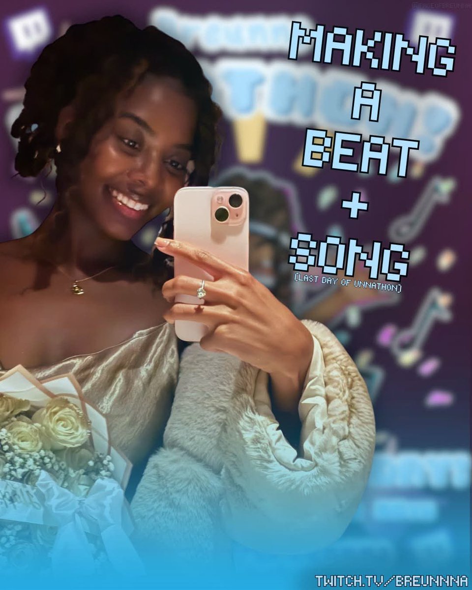 BreunnaClips's tweet photo. For the last day of UNNATHON, Breunna will be making a beat and rapping on it at 8p/7c 👀🎤🎶
https://t.co/MgppkZbHVq https://t.co/Smul3TEAOy