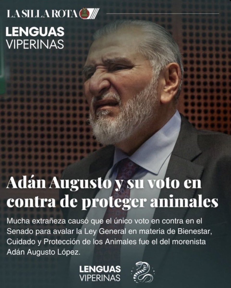 PelonGomis's tweet photo. ¡Por supuesto que Adán Augusto iba a votar en contra de proteger animales!
Si aprueban las leyes de bienestar animal... ¡Se le va a complicar regalar jirafas!

No sé qué pretendía proteger votando contra la ley de protección animal, pero evidentemente... ¡No era su imagen! https://t.co/kc5OpOcaFs