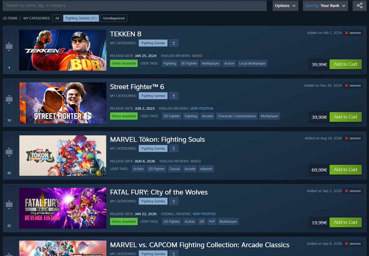 LilyXRoseFGC's tweet photo. Do I try to pick something to play today or do I look at my wishlish in anguish for 2 hours? https://t.co/po9pxTfRGv