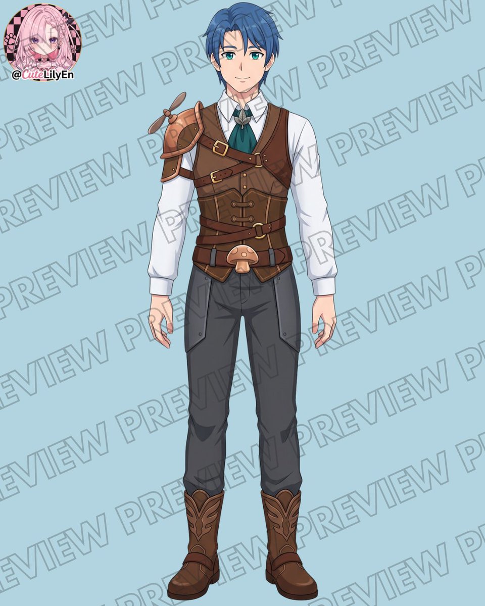 CuteLilyEn's tweet photo. The final colors are finally here! 
From the first sketch to the finished design this character is finally coming to life! 
What do you think of the final look? 

#VTuber #VTuberModel #VTuberDesign #ModelReveal #VArtist #DigitalArt https://t.co/uOG9FWzEUl