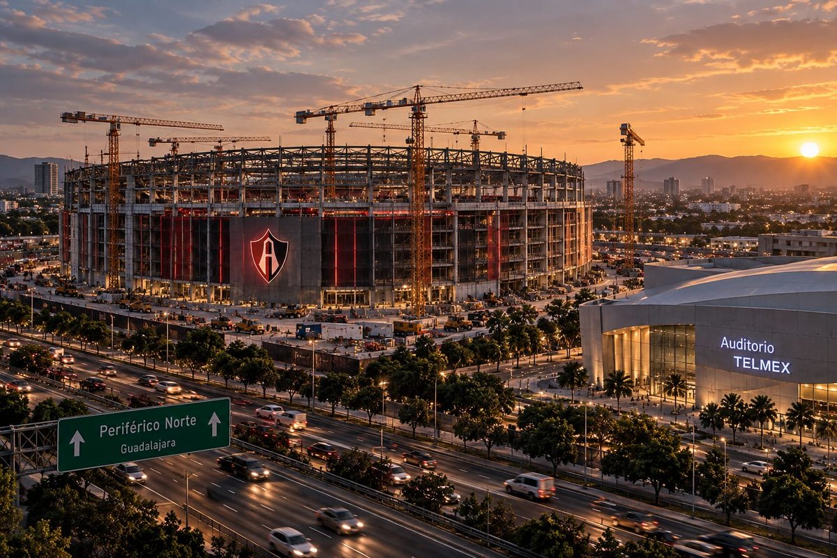 medranoazteca's tweet photo. PROYECTO AVANZADO.
El nuevo Estadio de Atlas será anunciado la próxima semana .  El Macrobus y la Línea 3 serán las vías de llegada a la Calle 2 en transporte público. https://t.co/GHiRZIwkWn