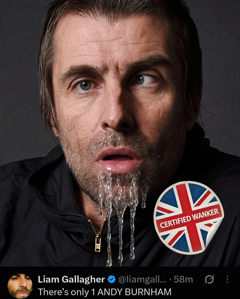 IfindWankers's tweet photo. Found Liam Gallagher. 

What an utter spaz. https://t.co/WmHPr1ARJP