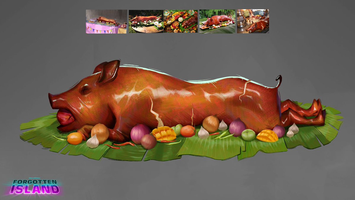 teosketches's tweet photo. Lechon prop design/paint + party food I did for Forgotten Island 😋
#visualdevelopment #visdev #conceptart #forgottenisland #animationart https://t.co/vbK0z6NrR1