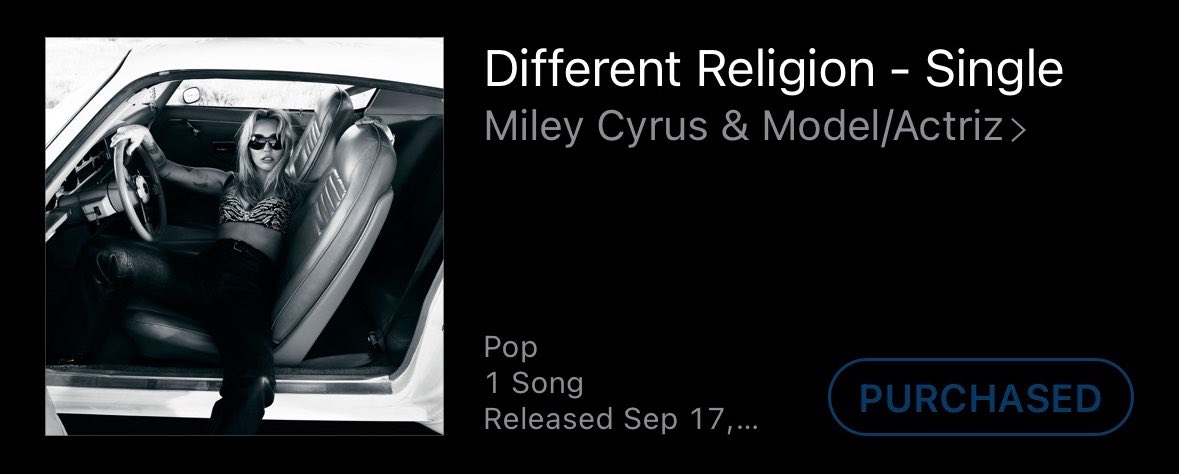 MileyHaus's tweet photo. Don’t forget to get your copy of Different Religion now to help maintain chart longevity! 🤍 https://t.co/H0u2EmOa7Z