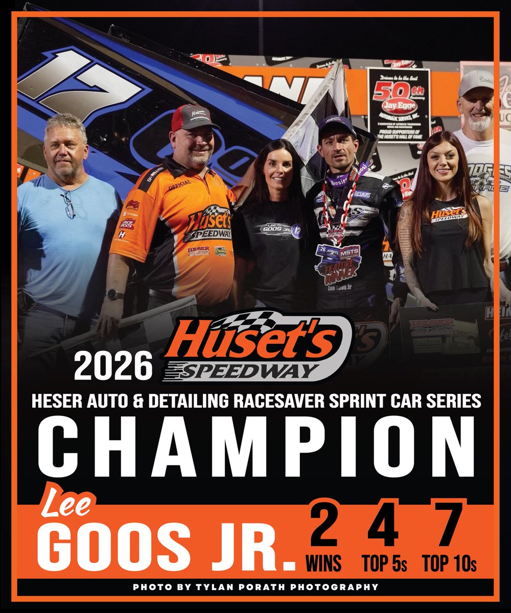 HusetsSpeedway's tweet photo. Congratulations to the @HusetsSpeedway track champions this season! 

* Cressman Sanitation 410 Outlaw Sprint Cars — @FlyinRyanTimms 
* Heser Auto &amp; Detailing RaceSaver Sprint Car Series — Lee Goos Jr. 
* Nordstrom’s Automotive Late Model Street Stocks — Craig Hanisch https://t.co/34CcudpJ8c