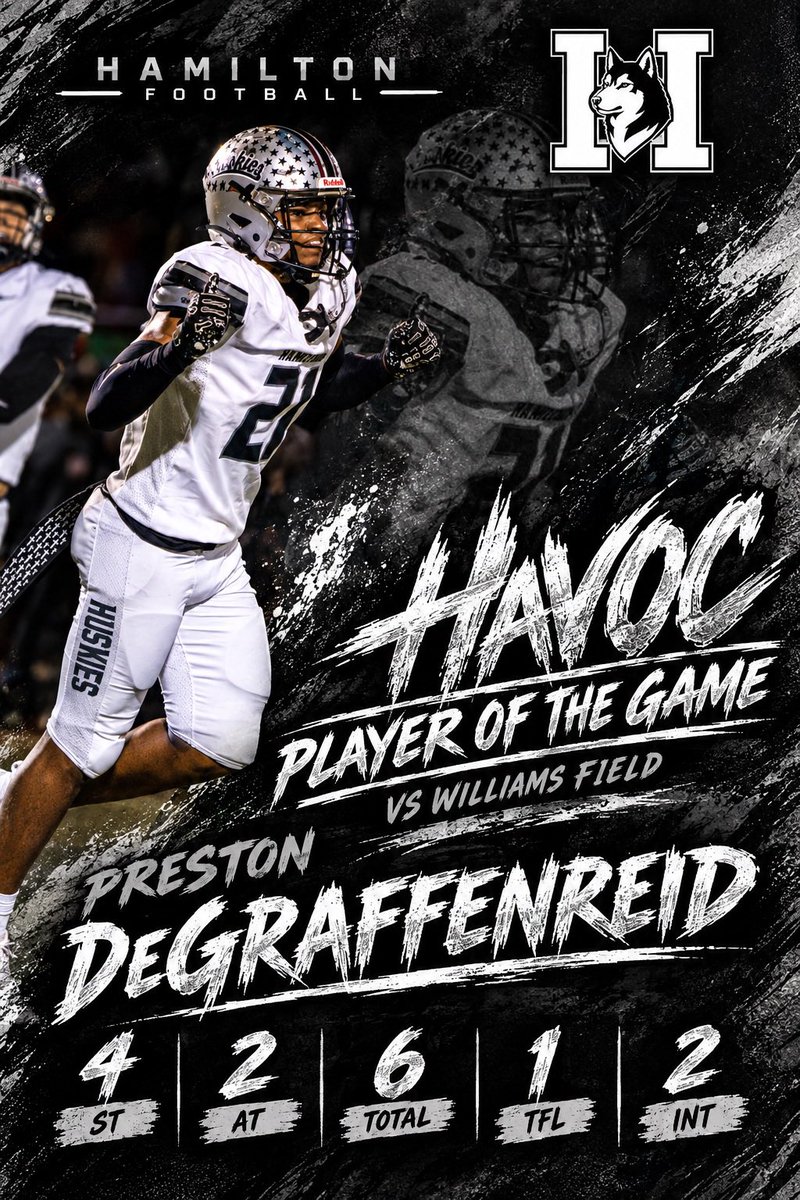 Husky_Football7's tweet photo. Congrats to @21_primee on being our Havoc Player of Game last week. Only a sophomore. Future is bright!!! https://t.co/gGMOBrIlRn