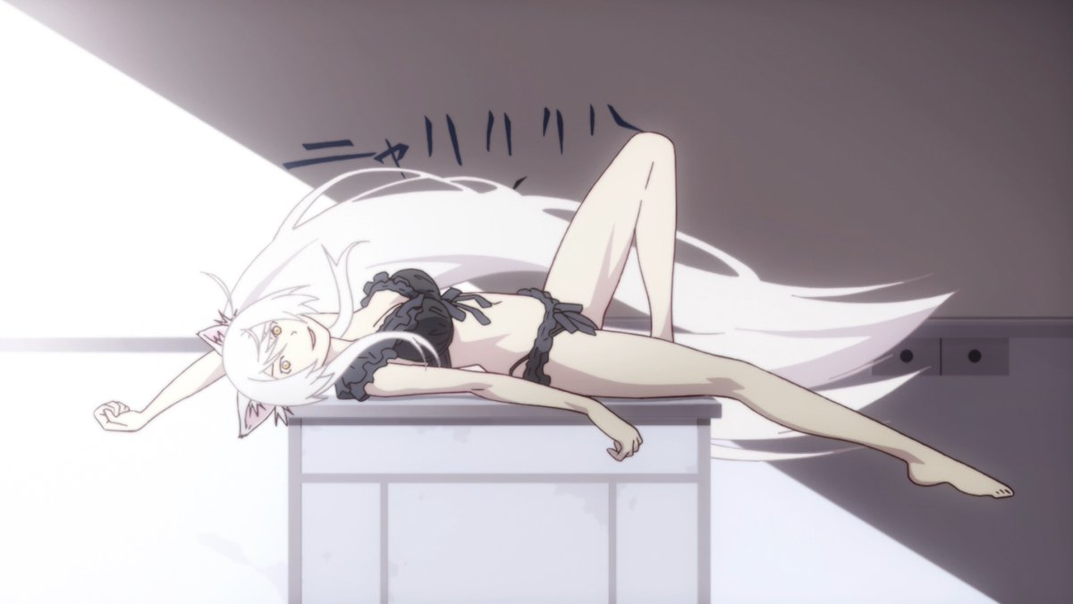postgatari's tweet photo. Nekomonogatari Kuro anime https://t.co/zuFAx63Xwm