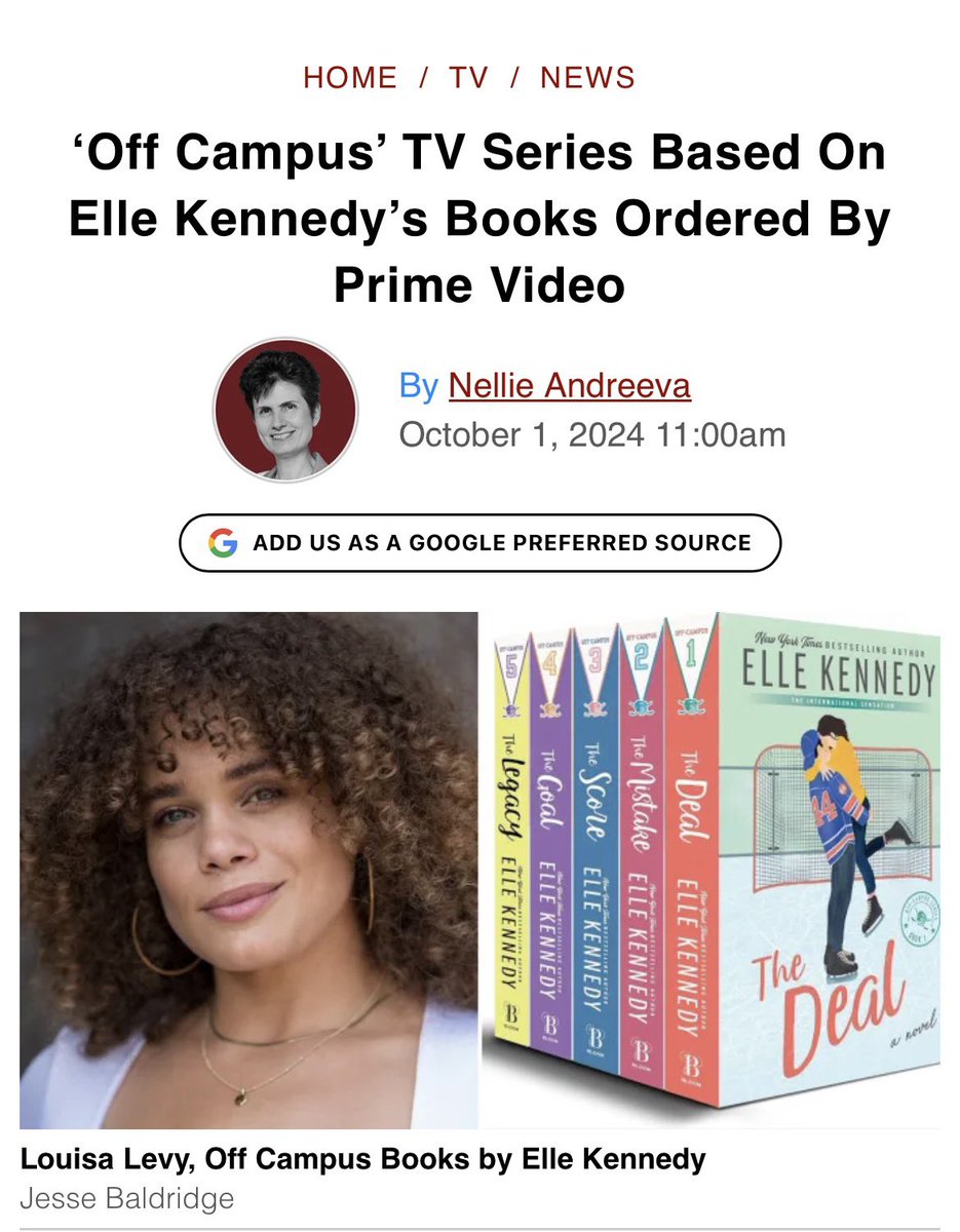 offcampusseries's tweet photo. Elle Kennedy now has three tv adaptations based on her books in the works!

Thornbird (TBD, Hulu)

Girl Abroad (TBD, A24)

Off Campus (2026-, Prime Video) https://t.co/sHrfOXamOX