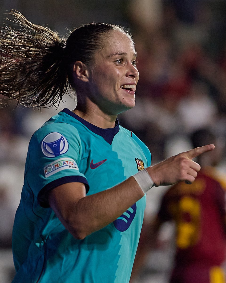 brfootball's tweet photo. Barcelona match their largest away win in the UWCL with a 6-0 victory at AS Roma 💪 https://t.co/GPUkJpYMbr