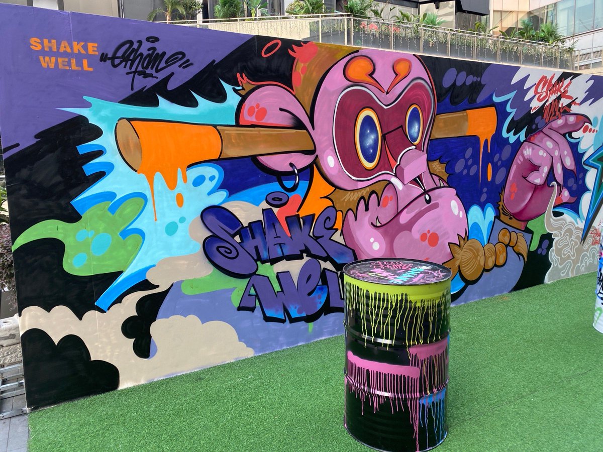 GiselaEmsdhu's tweet photo. Descubre la magia del arte urbano en el taller de este sábado: pinta tu propio mural pequeo, conoce artistas locales y lleva tu creación a casa! https://t.co/zTIkCZLptS