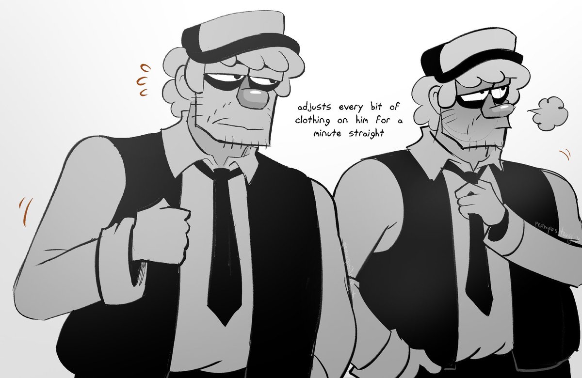penrepository_X's tweet photo. my headcanons of the body language quirks the frickguards may have if they're perceiving someone / something they like https://t.co/Wm2SxUKF28
