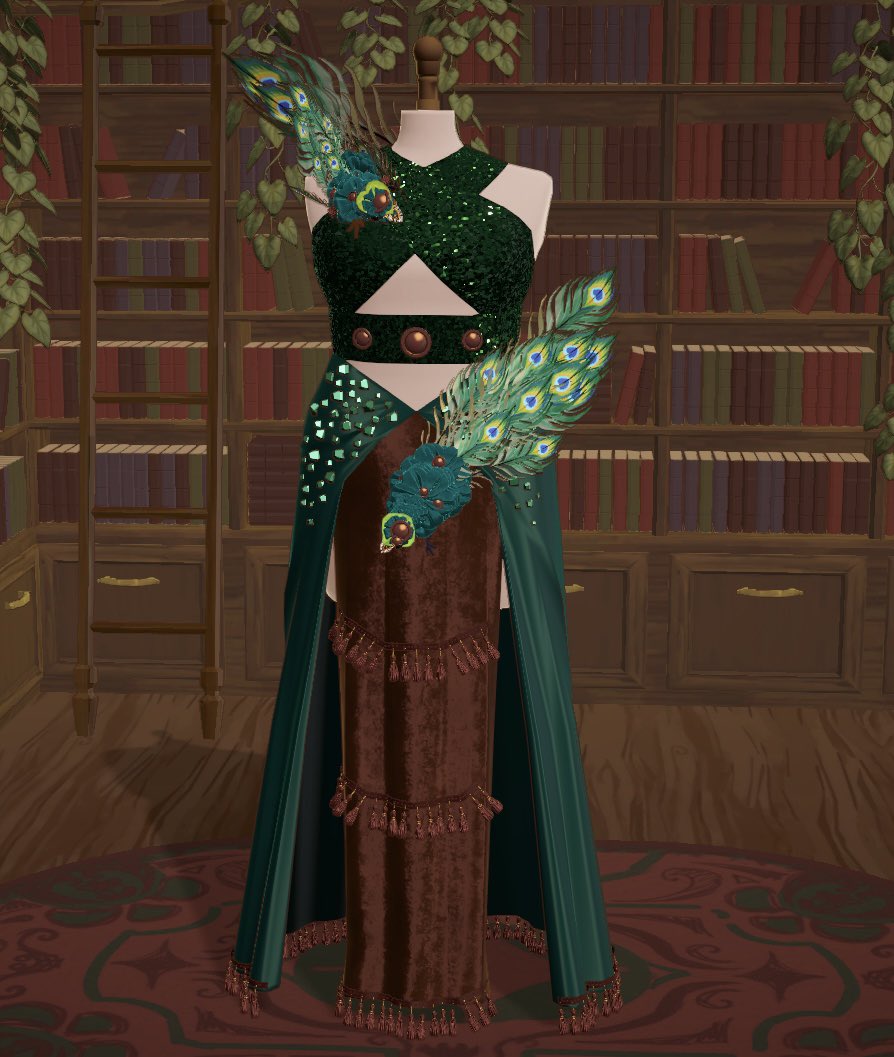 cloudyzan's tweet photo. Did I make peacocks out of random accessories? Somehow I did #dressmaker https://t.co/va17crcLeS