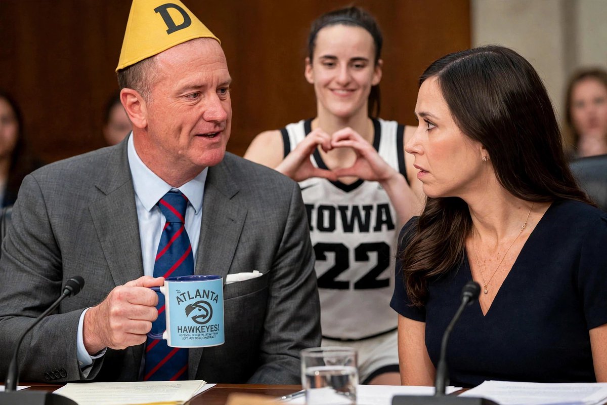 wayneradcliffe's tweet photo. #EricSchmitt #CaitlinClark #KatieBritt #AtlantaHawkeyes🤣🤣🤣🤣🤣 https://t.co/PCmnWDsDp4