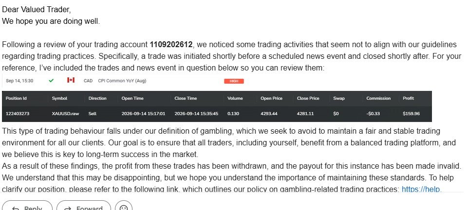 Mrforex120's tweet photo. @AlphaCapitalUK Please review this .this my friend payout rejected amount just 100 dollar 
Trade placed 13 mint before news and closed after news 5 mint 45 second please review this case https://t.co/n5xWIl0HLy