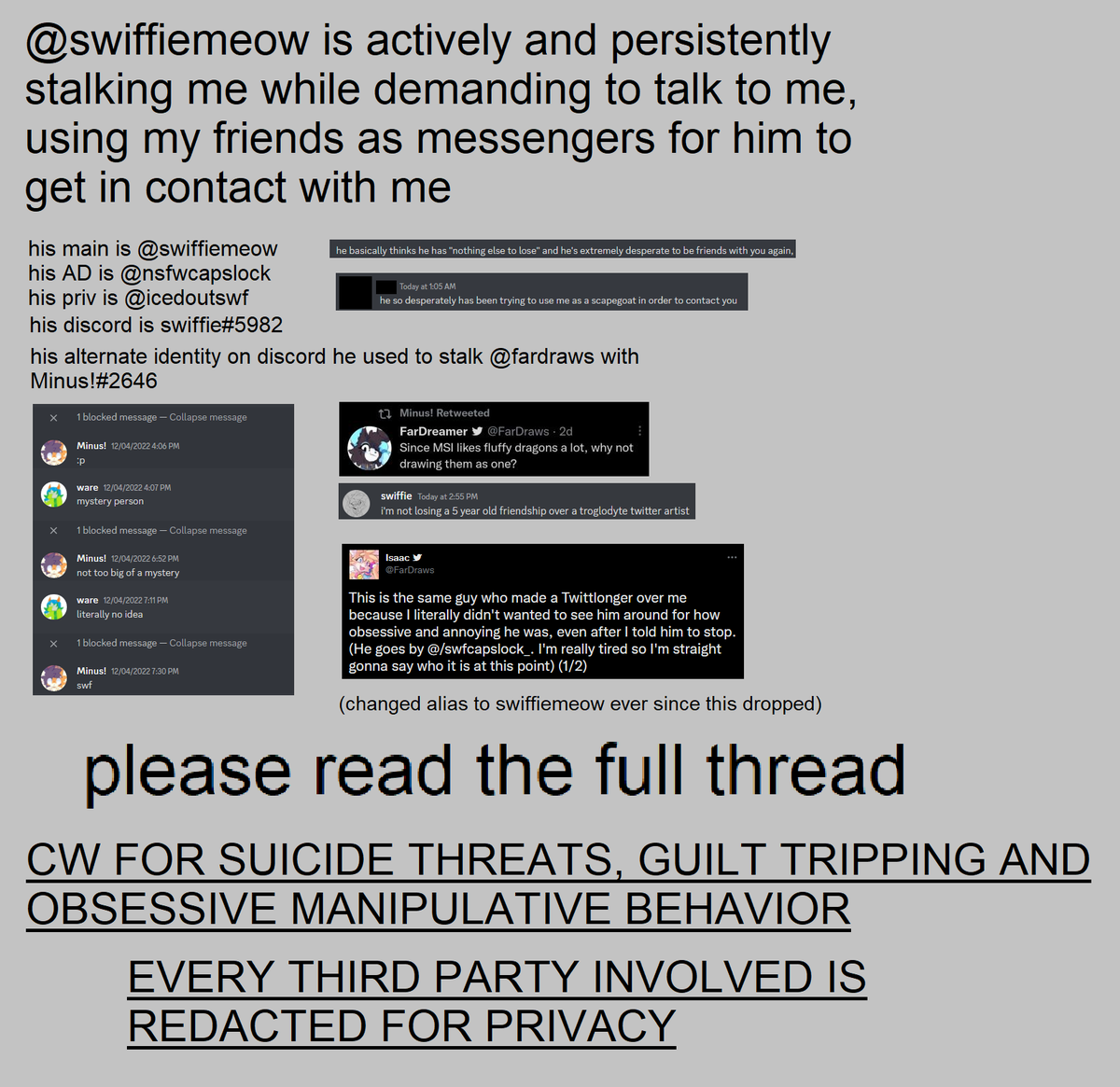 crickethomesick's tweet photo. ADDITIONAL CONTEXT AND PROOF, snippets of the old thread for preservation as it got buried in media tab - hes been like this since 2022 and has shown NO SIGN OF CHANGE. https://t.co/PRR23DF5U3