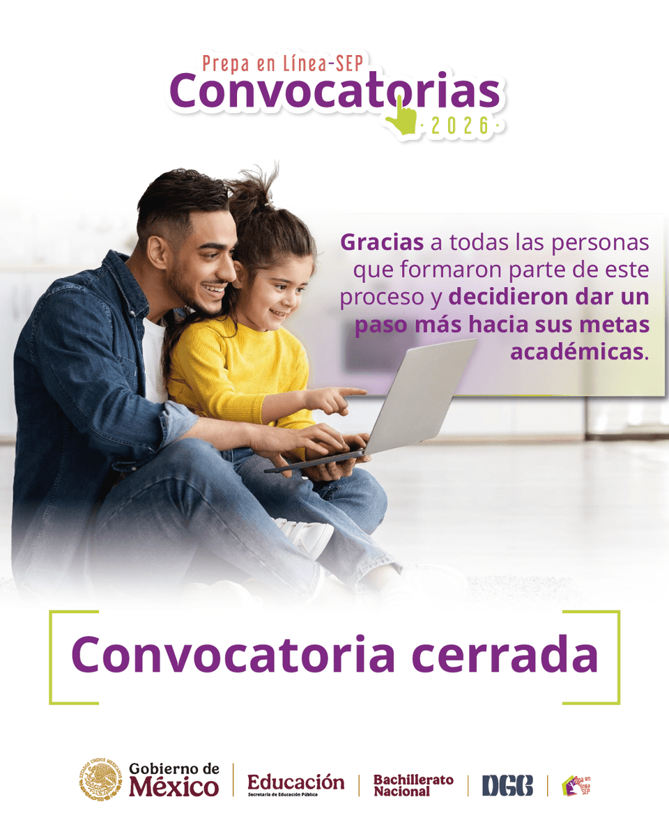 PrepaLineaSEP's tweet photo. 📕 La convocatoria de la generación 93 ha concluido. 🔒

Cada cierre también abre nuevas oportunidades, así que mantente pendiente de nuestras próximas convocatorias y prepárate para comenzar tu siguiente meta. 🚀

#Convocatorias2026PLSEP https://t.co/fe8woyNhb6