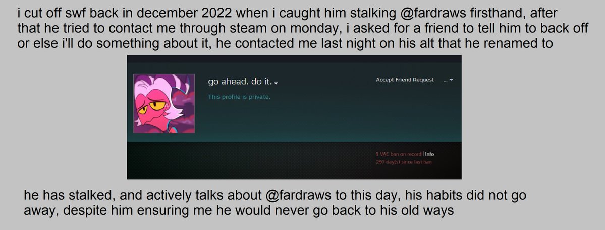 crickethomesick's tweet photo. ADDITIONAL CONTEXT AND PROOF, snippets of the old thread for preservation as it got buried in media tab - hes been like this since 2022 and has shown NO SIGN OF CHANGE. https://t.co/PRR23DF5U3
