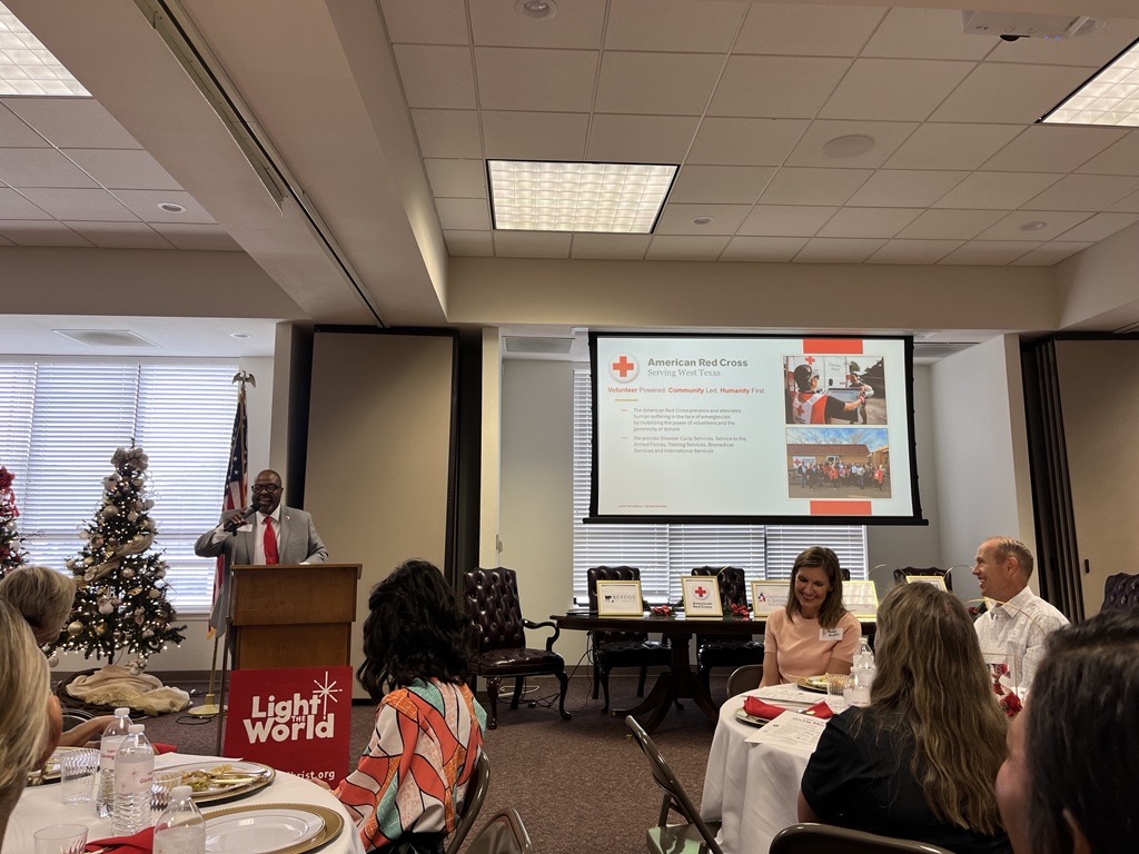RedCrossNTX's tweet photo. Yesterday, our Panhandle Plains team and board members attended the Texas Giving Machine Luncheon as the Giving Machine Lubbock prepares to launch its Light the World Initiative.✨

The Red Cross Panhandle Plains Chapter is honored to be selected as one of the 6 Lubbock charities included in this year's Giving Machine.❤️

Thank you to the Church of Jesus Christ of Latter-Day Saints for their partnership and support of our mission and our Panhandle Plains community!