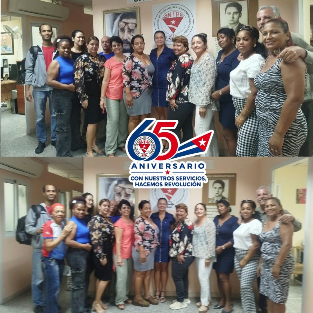 FGR_Cuba's tweet photo. 🔴👏 | ¡El Sindicato Nacional de Trabajadores de la Administración Pública está de aniversario!

👣📄 | Este miércoles, el Sindicato Nacional de Trabajadores de la Administración Pública (SNTAP) trazó la hoja de ruta rumbo a su aniversario 65.

🤝📌 | Secretarios generales de los buroes sindicales y directores de comunicación de los órganos y organismos que los integran, nos dimos cita junto a su Secretaria General, Niuris Cabrera Ibáñez, para iniciar las actividades por las más de seis décadas del SNTAP que se celebrará el venidero 23 de noviembre. 

🗓️💪 | Precisamente, desde este jueves, 1º de octubre, comenzarán las acciones en las instituciones que tendrán su jornada más importante desde el 16 de noviembre y hasta el 23 de noviembre. 

🇨🇺⚖️ | La #FiscalíaCubana se unirá a las festividades con actividades en los espacios públicos físico y digital. 

#FiscalíaCubana