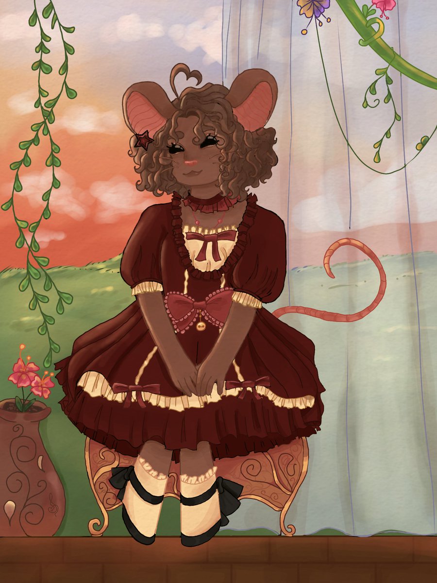 isamyee's tweet photo. Primeira vez postando uma arte minha aqui, logo logo eu posto mais, tô em um pico de energia pra desenhar. Ofereço essa ratinha como sinal de paz
#arte #oc #furryartㅤㅤㅤ https://t.co/hTcgJmAU8I