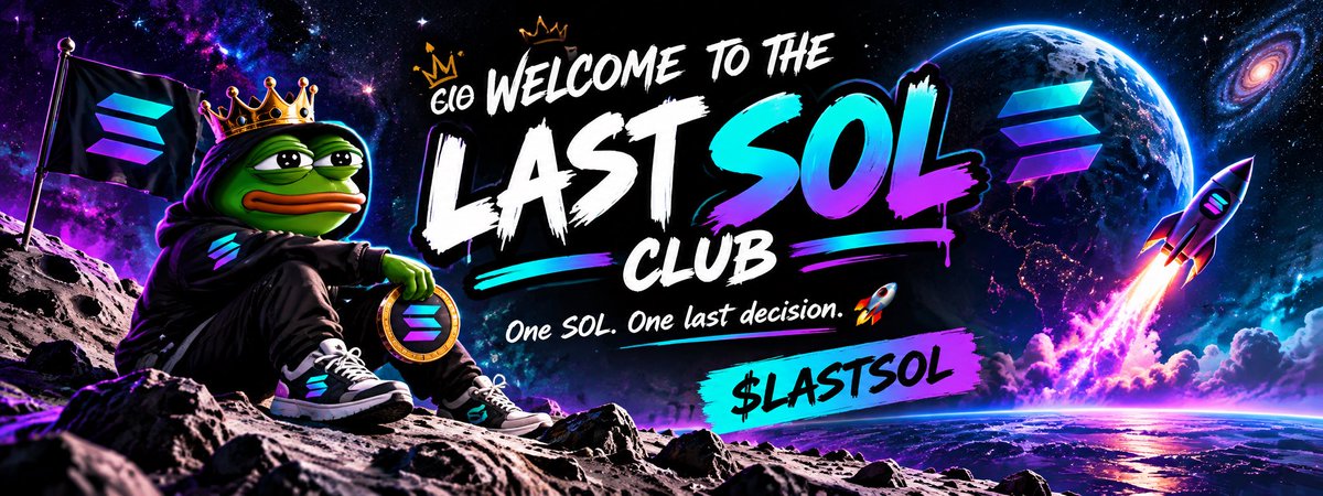 LastSolClub's tweet photo. Something is coming. 🐸🚀

One wallet.
One last SOL.
One last decision.

$LASTSOL

Welcome to the LAST SOL Club. https://t.co/lRHWAuTSiU