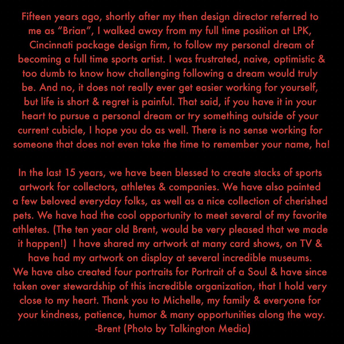 NaughtonArt's tweet photo. 15 Years! Thank you everyone! #Cincinnati https://t.co/f345bTAENL